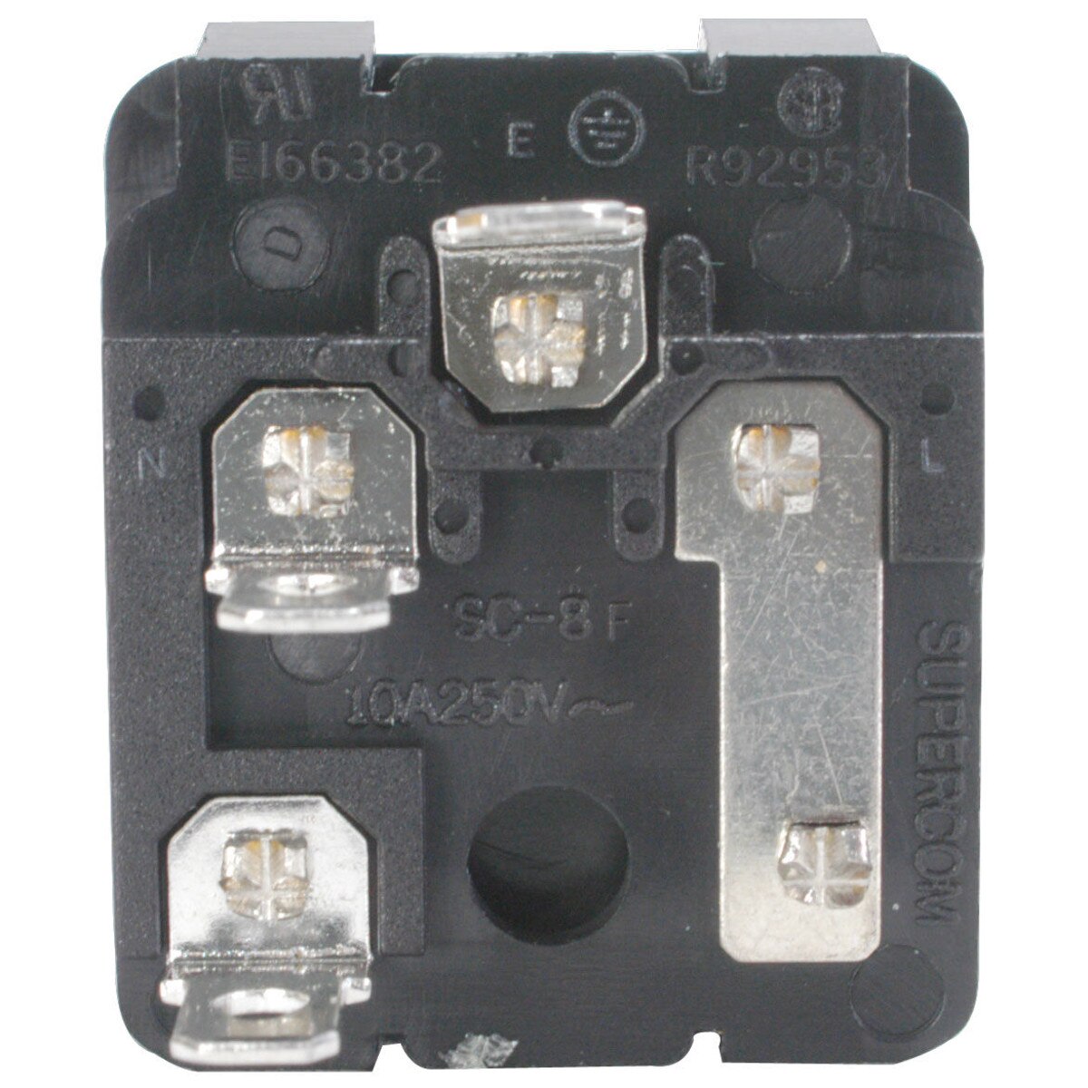 Parts Express IEC AC Power Jack Chassis Mount with 10A Fuse Holder